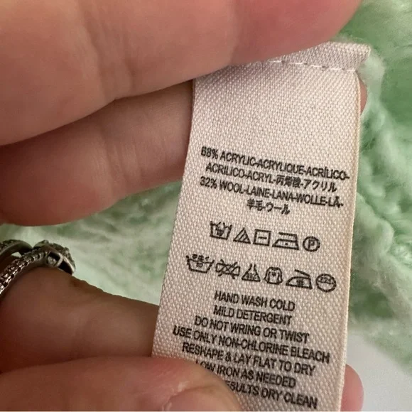 Free People Crashing Waves Mixed Knitting Wool Blend Sweater Womens Medium